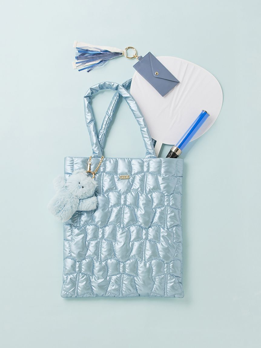 FURFUR「【WEB限定カラー】リボンキルティングトートバッグ」|トートバッグ|SAX