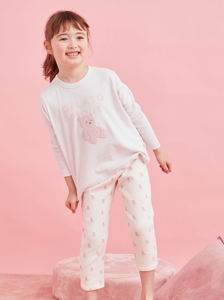 gelato pique kids&baby「【KIDS】ぬいぐるみ柄ロングパンツ」|ルームウェア|