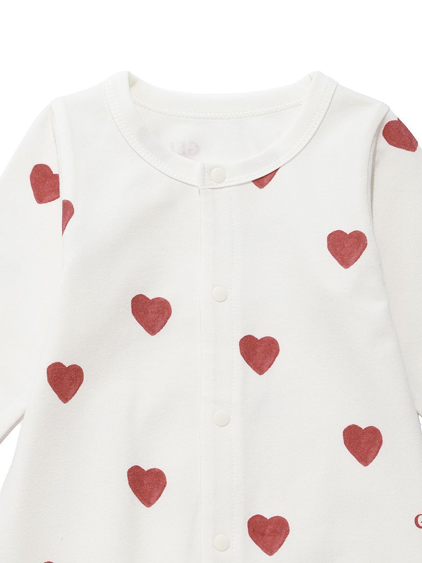 GELATO PIQUE KIDS & BABY「【BABY】新生児ハート柄2WAYオール」|ロンパース|