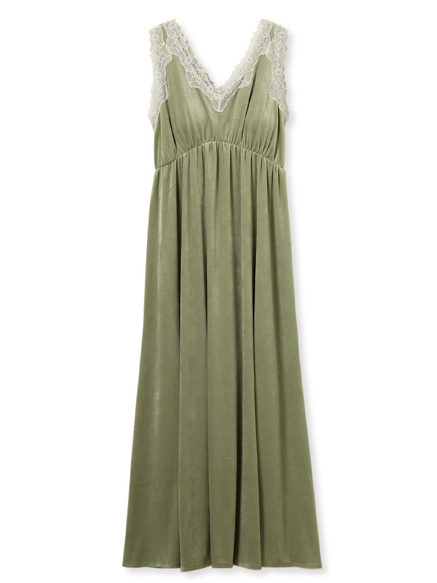 gelato pique「【MUCHA】ベロア&times;レースカップインワンピース」|ルームウェア|GRN