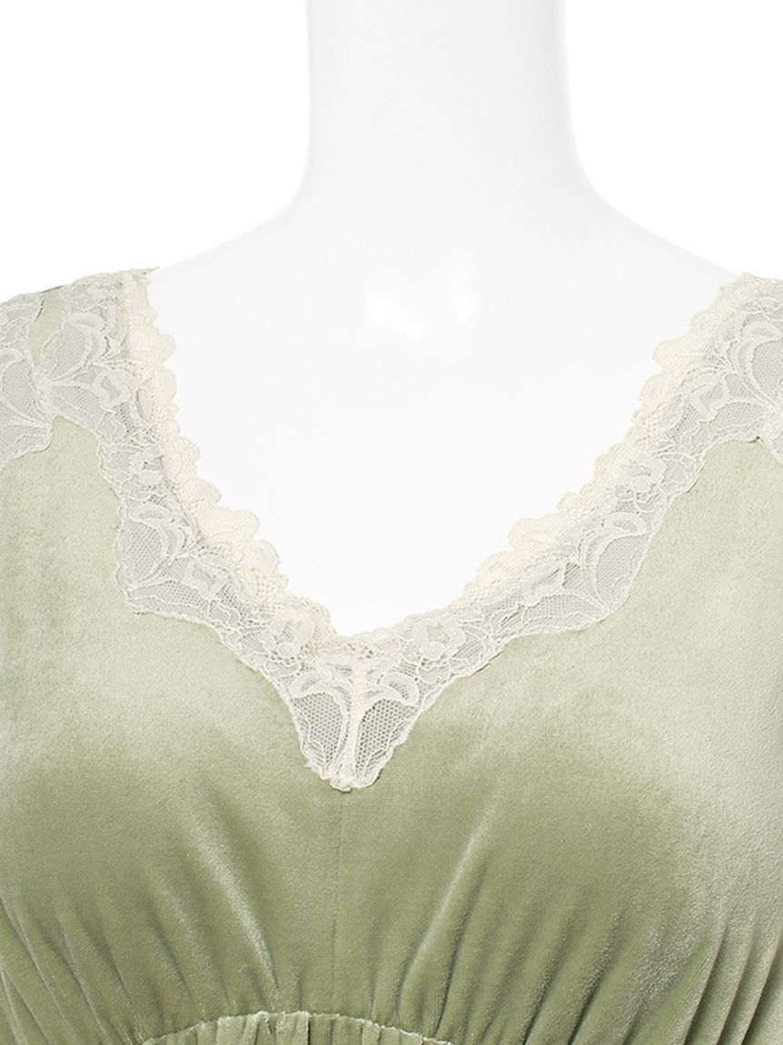 gelato pique「【MUCHA】ベロア&times;レースカップインワンピース」|ルームウェア|