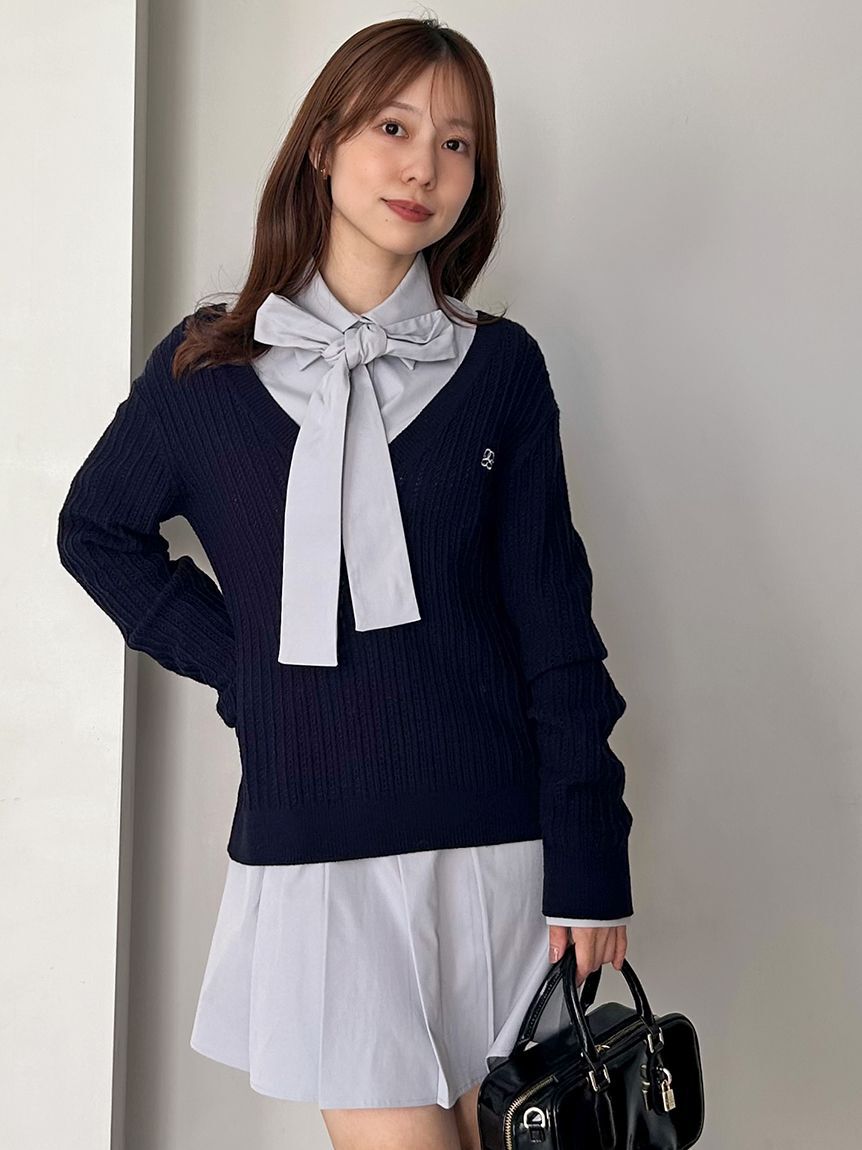 SNIDEL「シャツコンビチュニック」|チュニック|NVY