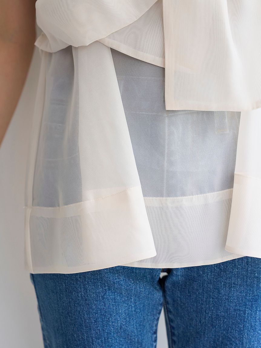 SNIDEL「デザインブラウスSETノースリカットソー」|タンクトップ|