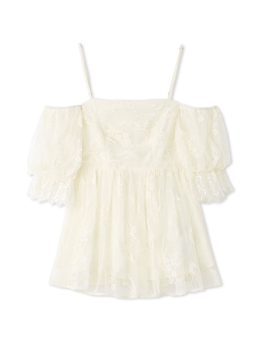 SNIDEL「バリエオフショルレースチュニック」|チュニック|IVR