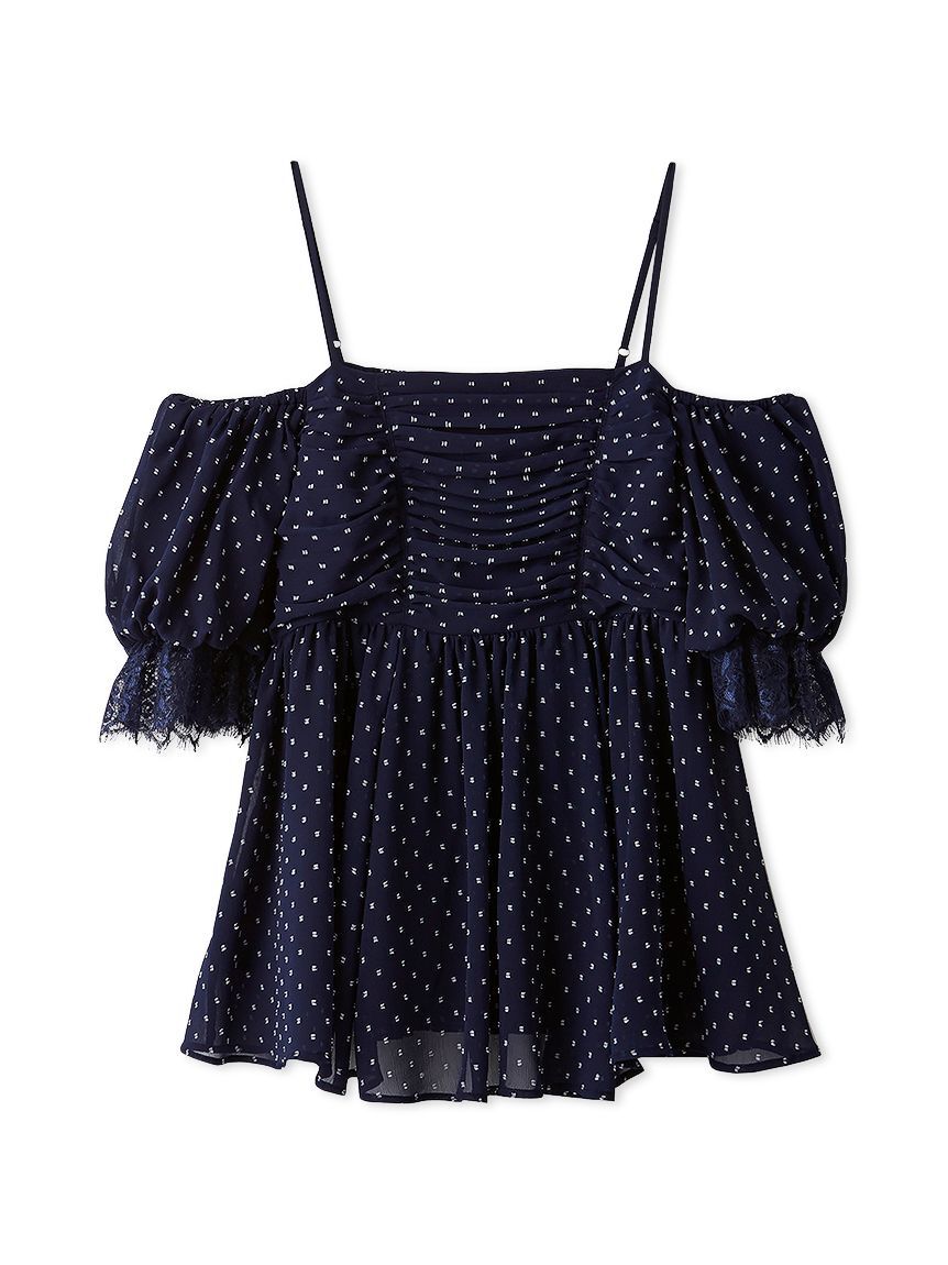 SNIDEL「バリエオフショルレースチュニック」|チュニック|