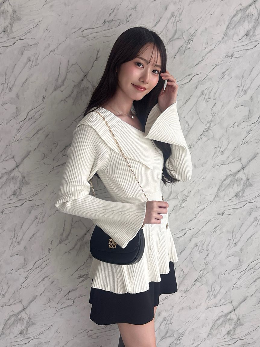 SNIDEL「ペプラムニットプルオーバー」|ニット・セーター|