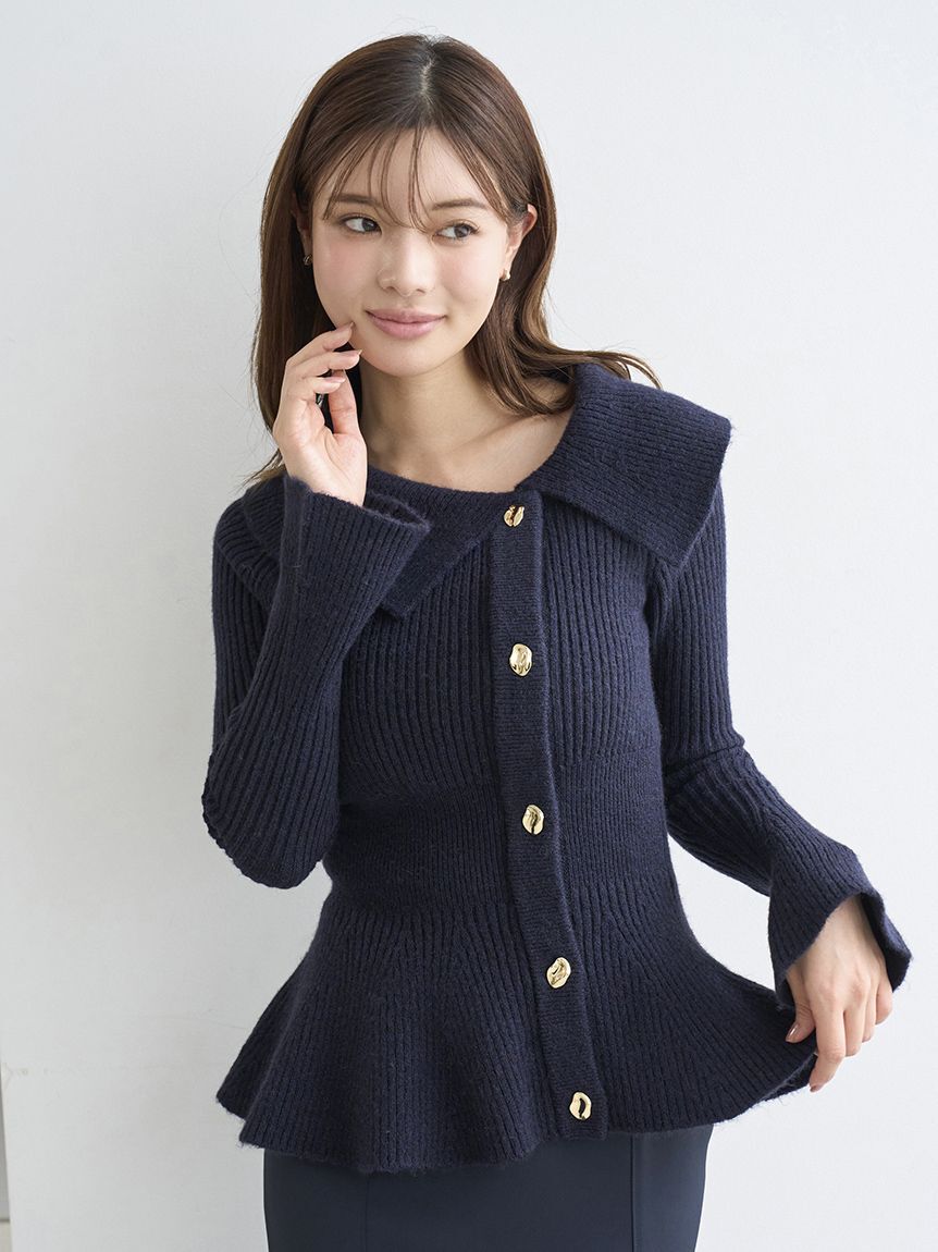 SNIDEL「ペプラムニットプルオーバー」|ニット・セーター|