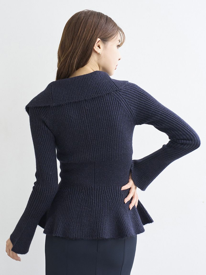 SNIDEL「ペプラムニットプルオーバー」|ニット・セーター|