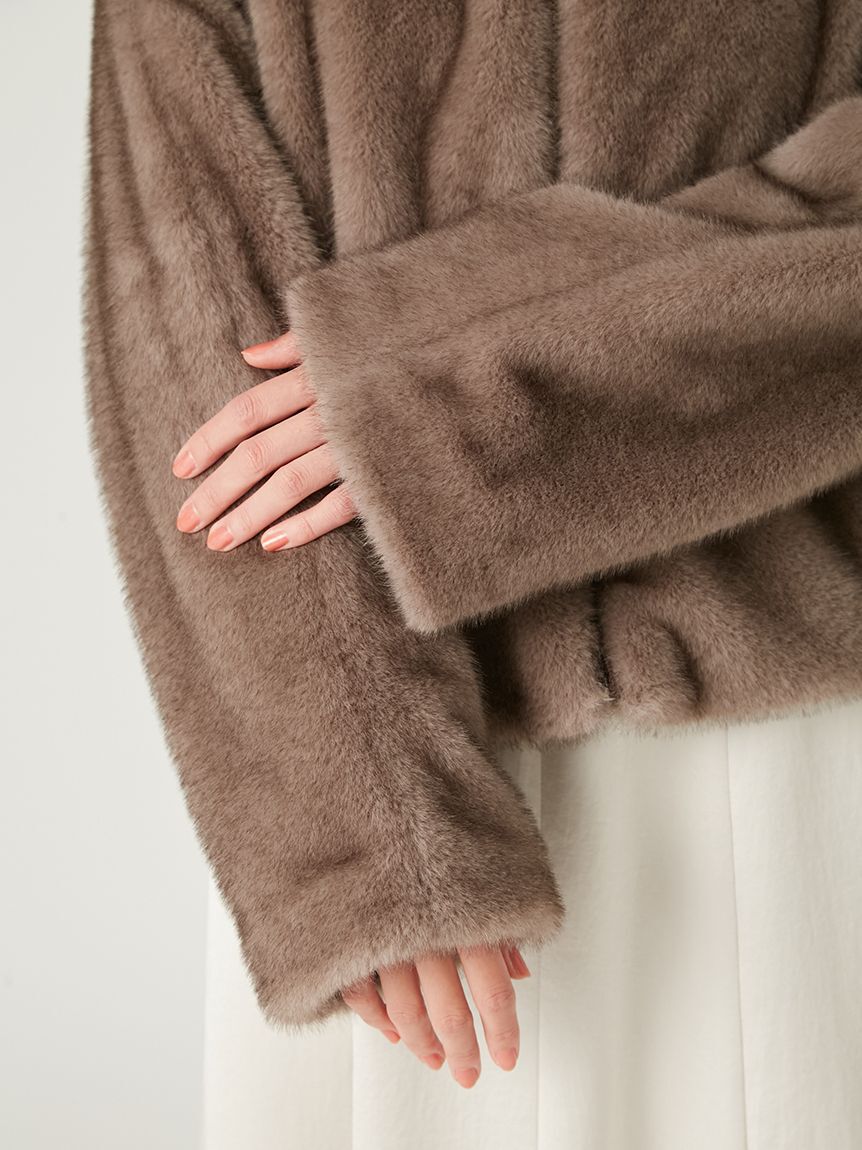 FRAY I.D「ECOPELビッグカラーショートジャケット」|テーラードジャケット|