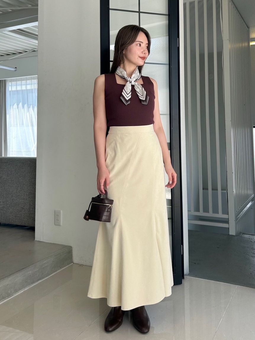 FRAY I.D「レザーライクナロースカート」|スカート|CRM