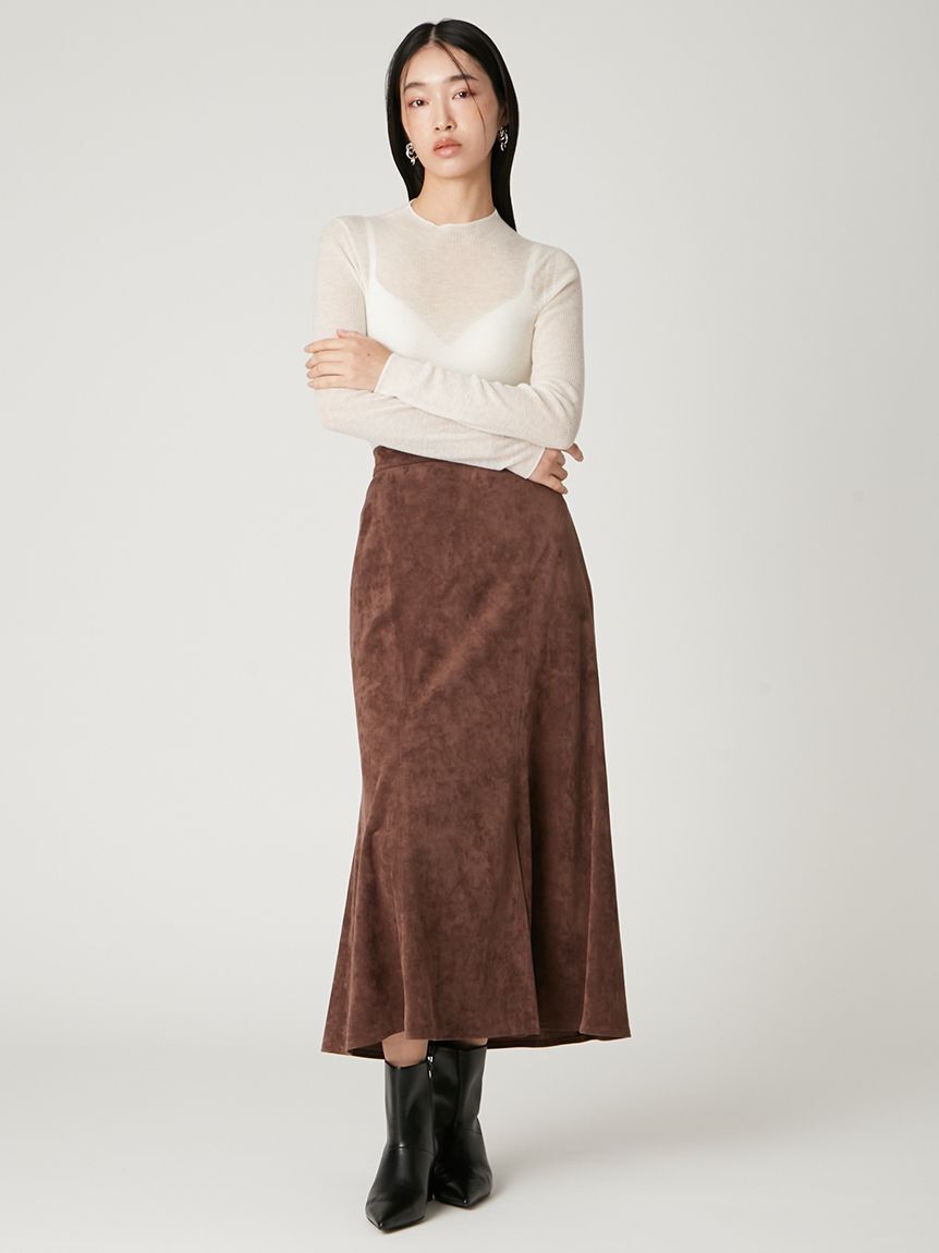 FRAY I.D「レザーライクナロースカート」|スカート|