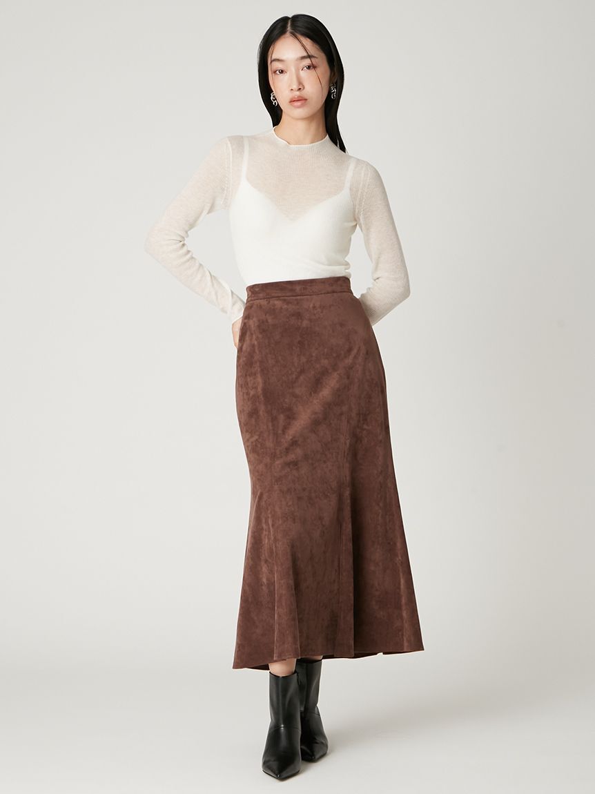 FRAY I.D「レザーライクナロースカート」|スカート|