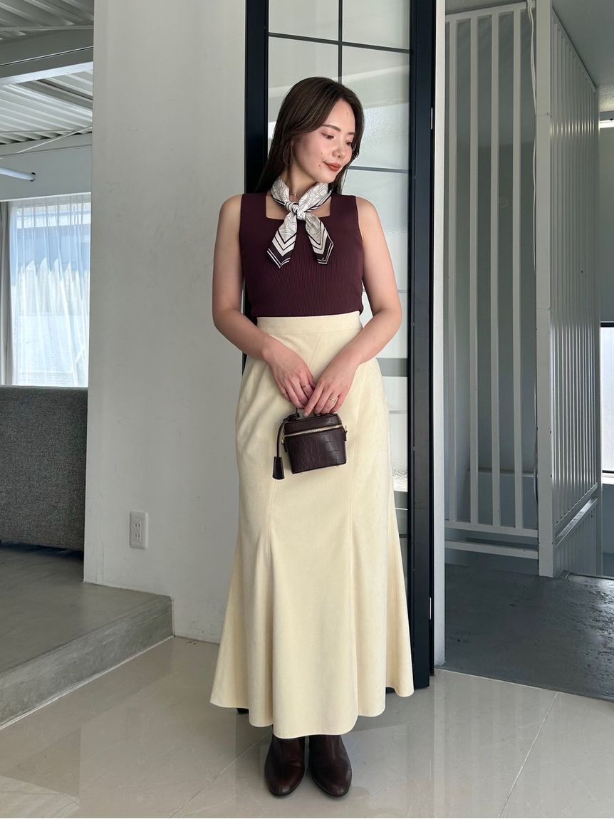 FRAY I.D「レザーライクナロースカート」|スカート|