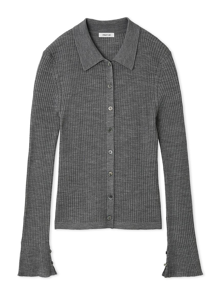 FRAY I.D「ウールブレンドポロカラーニット」|ニット・セーター|