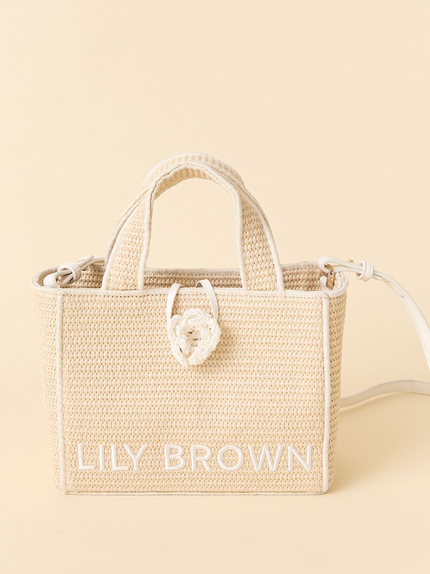 LILY BROWN「【限定カラー】【LILY BROWN&times;MARY QUANT】ジュートロゴトート」|トートバッグ|