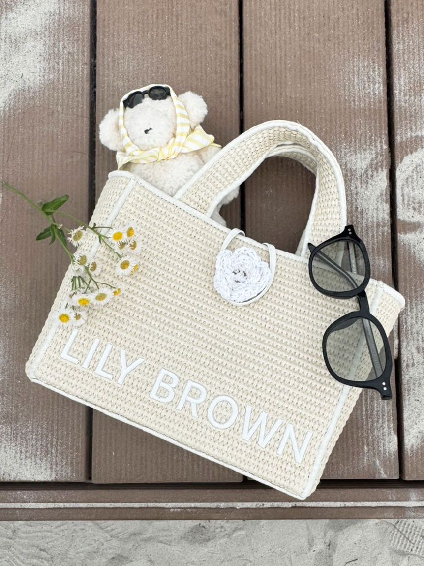 LILY BROWN「【限定カラー】【LILY BROWN&times;MARY QUANT】ジュートロゴトート」|トートバッグ|
