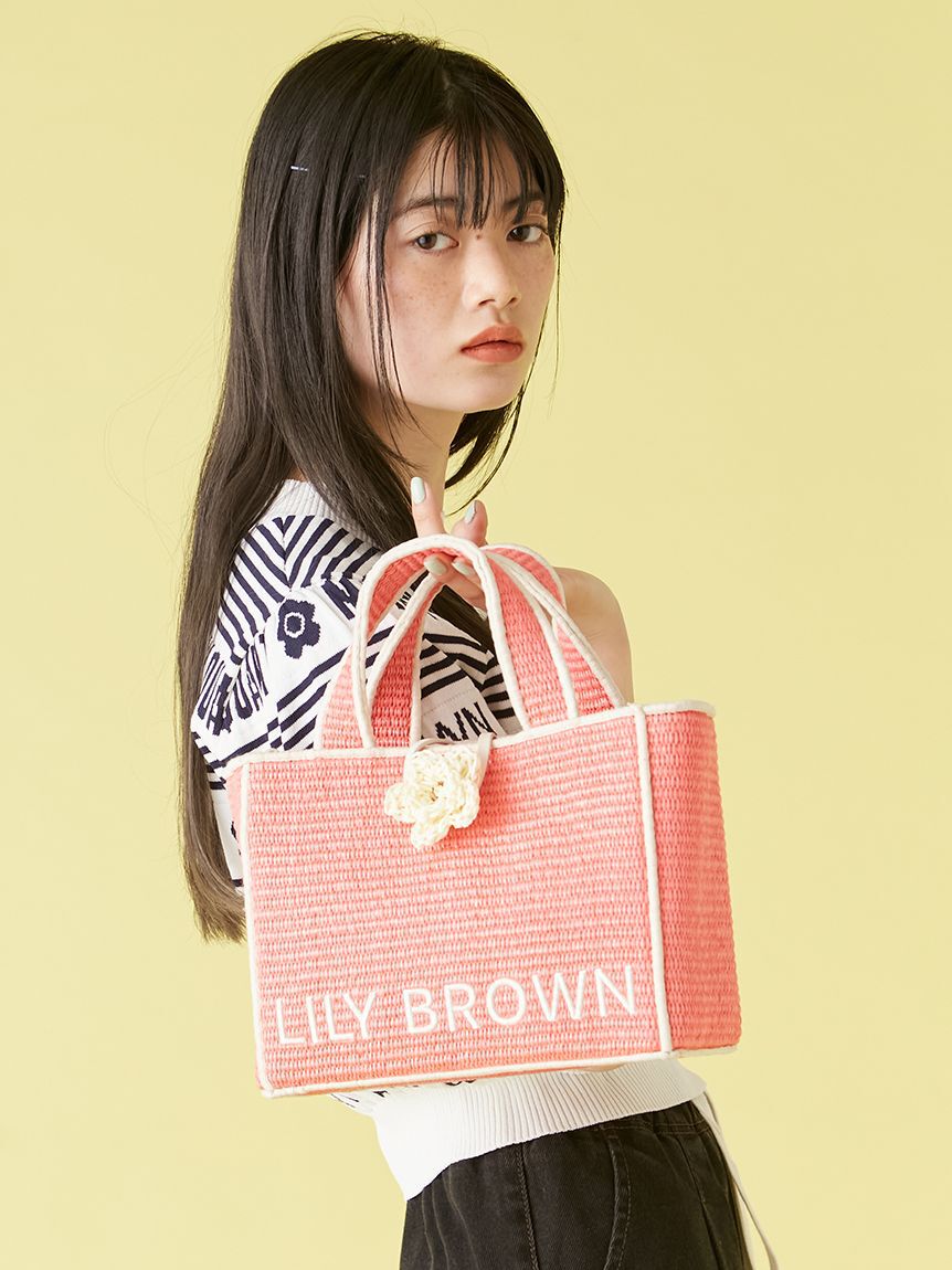 LILY BROWN「【限定カラー】【LILY BROWN&times;MARY QUANT】ジュートロゴトート」|トートバッグ|