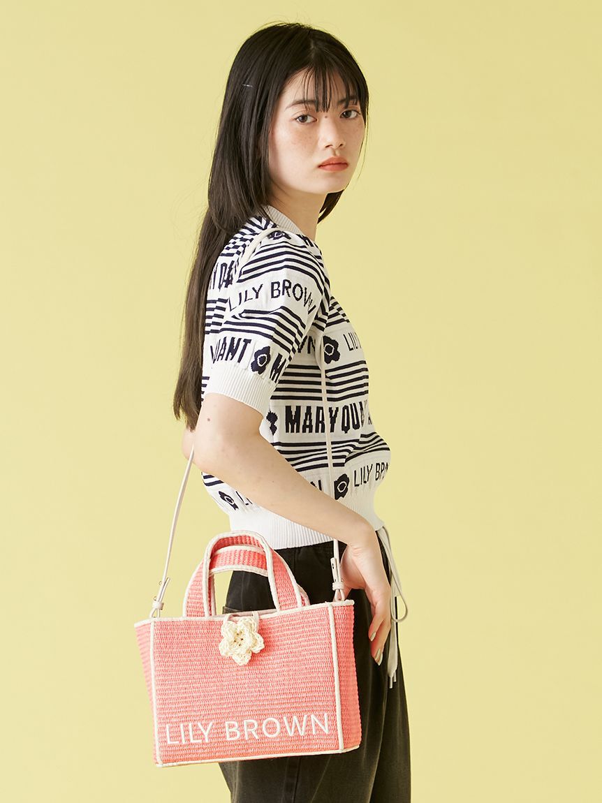 LILY BROWN「【限定カラー】【LILY BROWN&times;MARY QUANT】ジュートロゴトート」|トートバッグ|