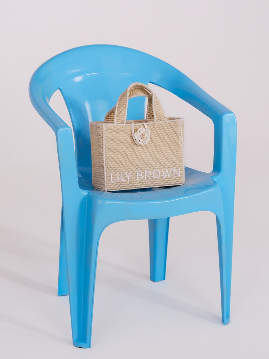 LILY BROWN「【限定カラー】【LILY BROWN&times;MARY QUANT】ジュートロゴトート」|トートバッグ|