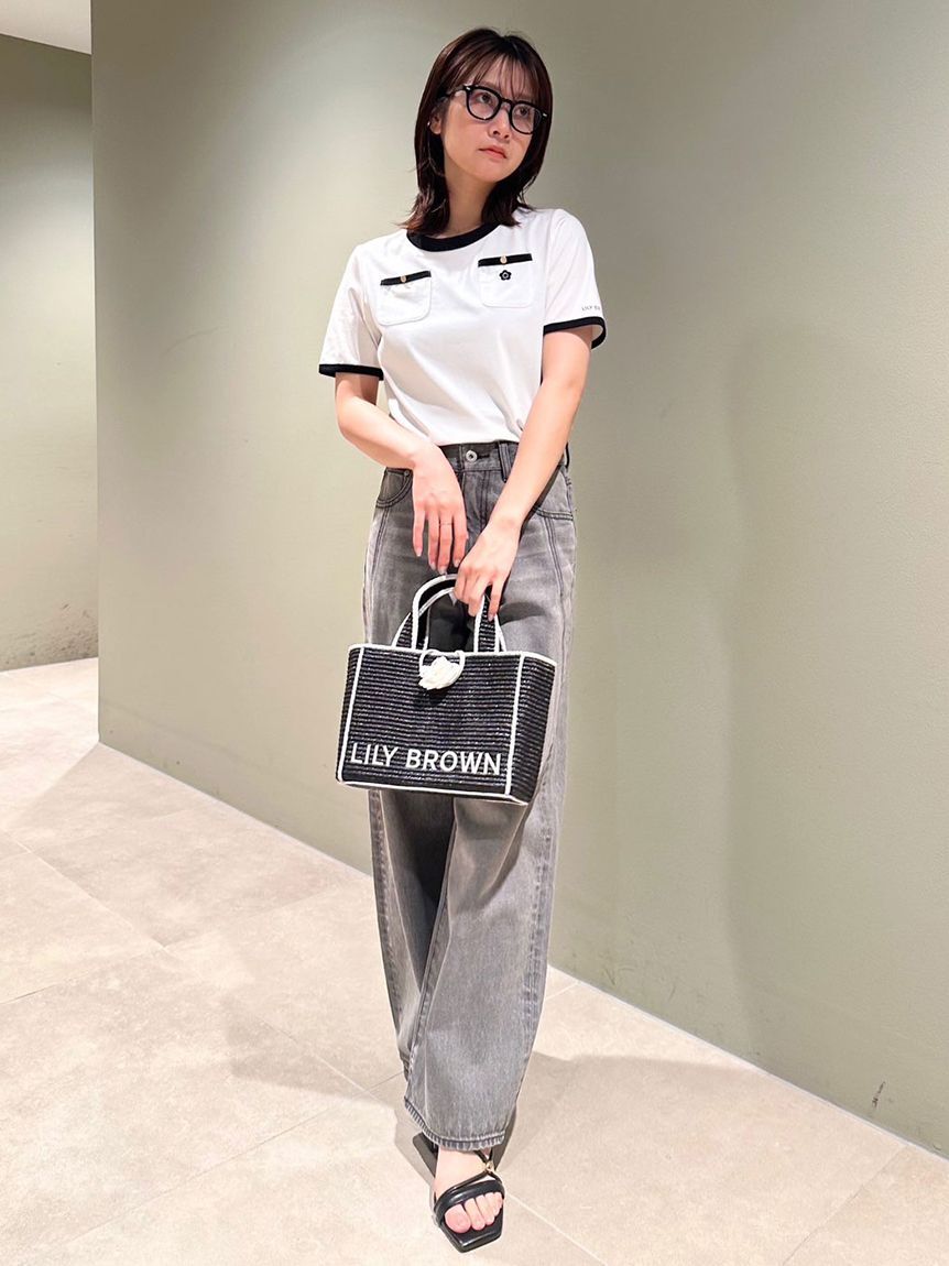 LILY BROWN「【限定カラー】【LILY BROWN&times;MARY QUANT】ジュートロゴトート」|トートバッグ|