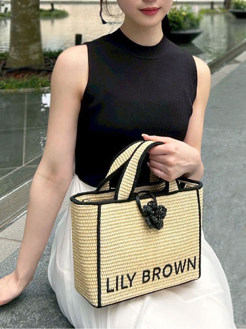 LILY BROWN「【限定カラー】【LILY BROWN&times;MARY QUANT】ジュートロゴトート」|トートバッグ|