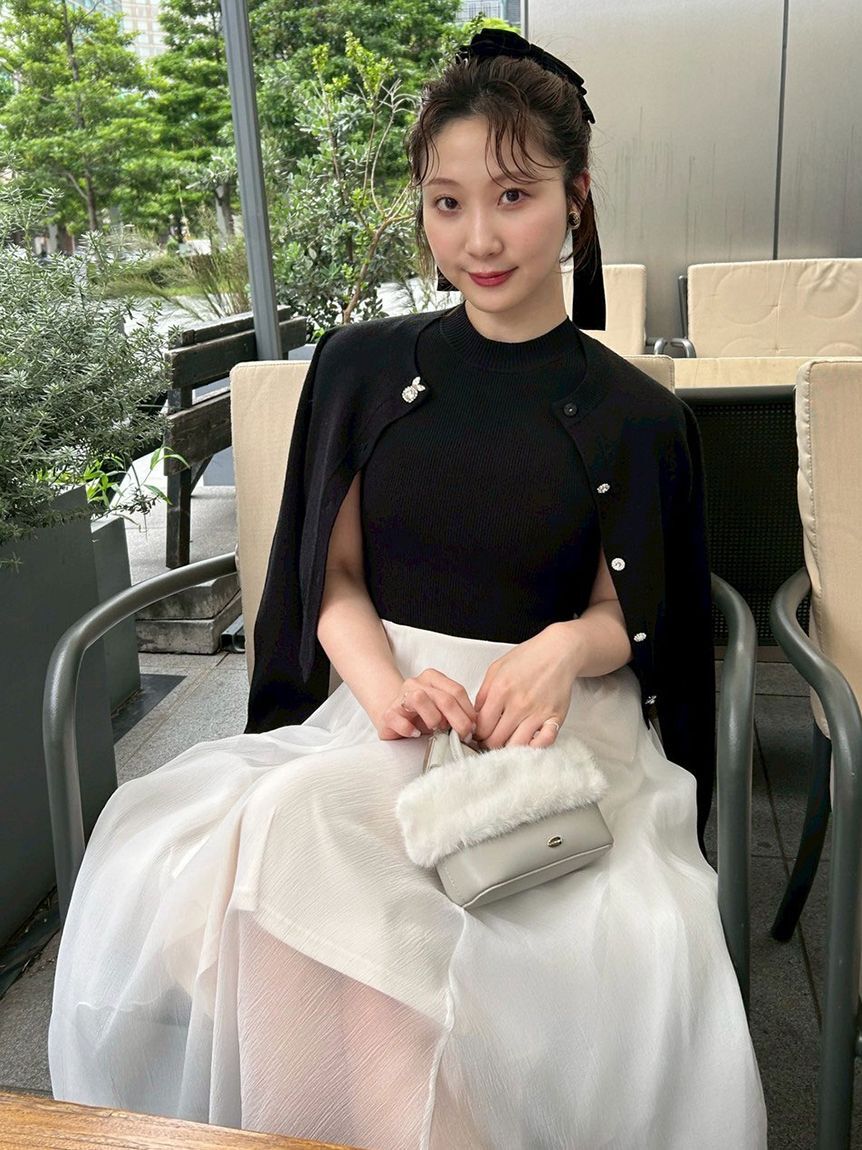 LILY BROWN「【WEB限定カラー/00サイズ】フレアニットドッキングワンピース」|ワンピース|