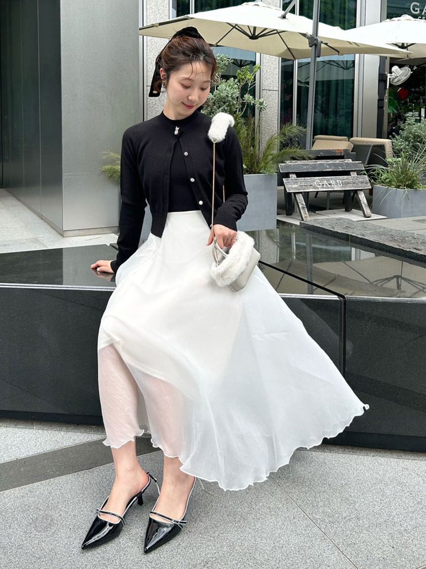 LILY BROWN「【WEB限定カラー/00サイズ】フレアニットドッキングワンピース」|ワンピース|