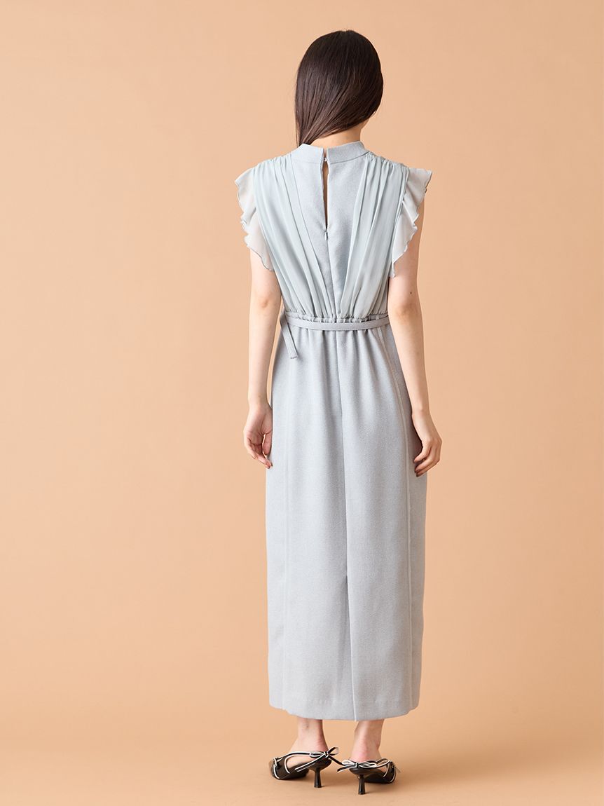 LILY BROWN「シフォンレイヤードツイードワンピース」|ワンピース|