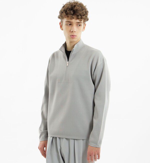 MACKINTOSH PHILOSOPHY「britec（ブリテック）BR052 ハーフジッププルオーバー」|ニット・セーター|ライトグレー