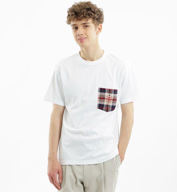 MACKINTOSH PHILOSOPHY「バッキンガムベア チェックポケット半袖Tシャツ」|Tシャツ・カットソー|ホワイト