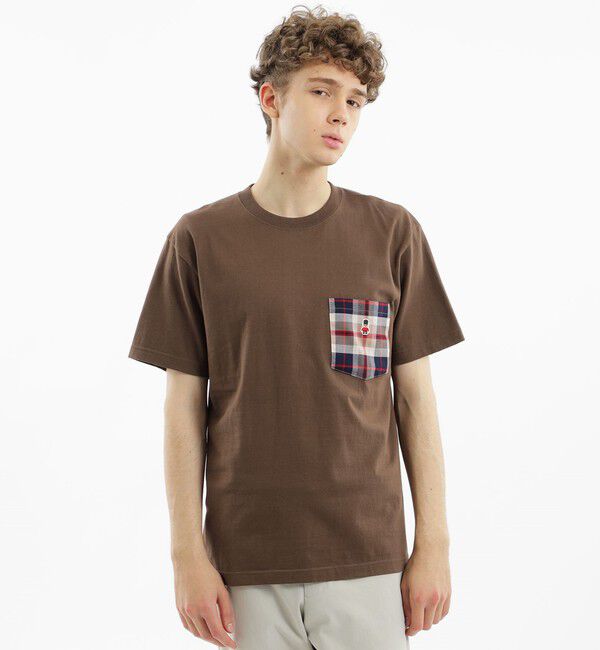 MACKINTOSH PHILOSOPHY「バッキンガムベア チェックポケット半袖Tシャツ」|Tシャツ・カットソー|ダークブラウン