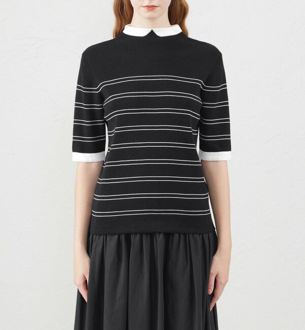 MACKINTOSH PHILOSOPHY「Cleric Collar Knit半袖」|ニット・セーター|