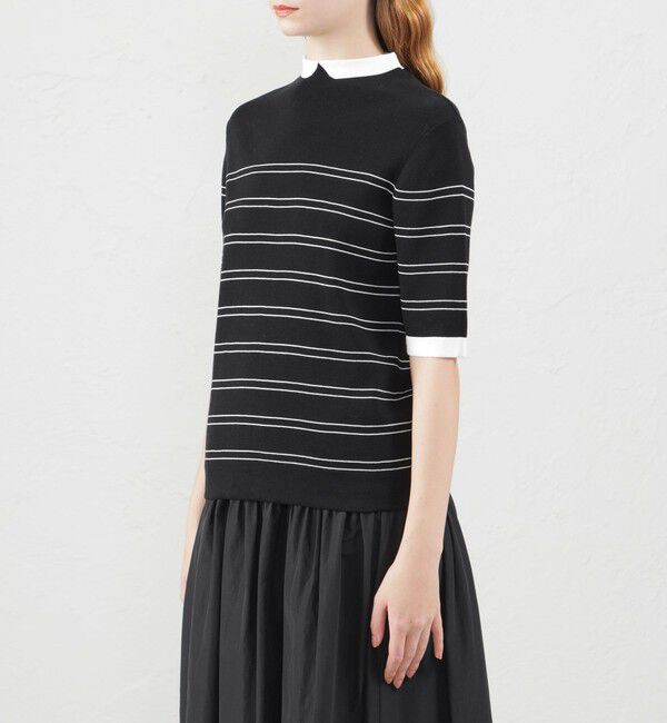 MACKINTOSH PHILOSOPHY「Cleric Collar Knit半袖」|ニット・セーター|