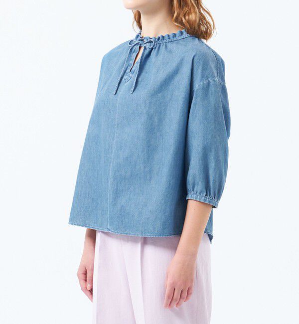 MACKINTOSH PHILOSOPHY「ライトデニムフリルカラーシャツ」|シャツ・ブラウス|