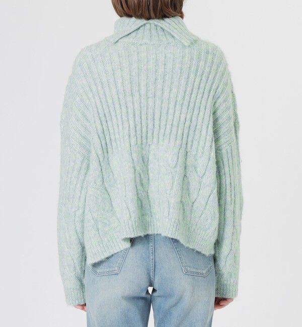  「ケーブルコンビタートルニット」|ニット・セーター|