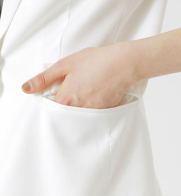  「【ウォッシャブル/セットアップ対応】ハーフスリーブシングルジャケット」|テーラードジャケット|