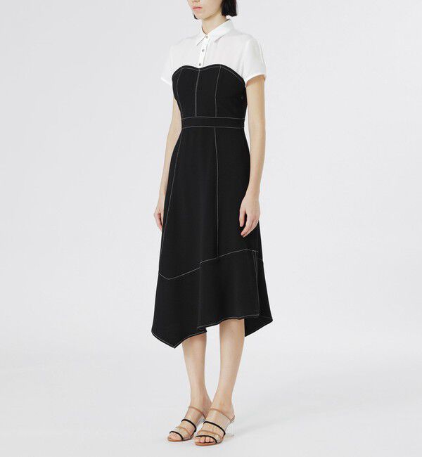  「ビスチェコンビハーフスリーブワンピース」|ワンピース|