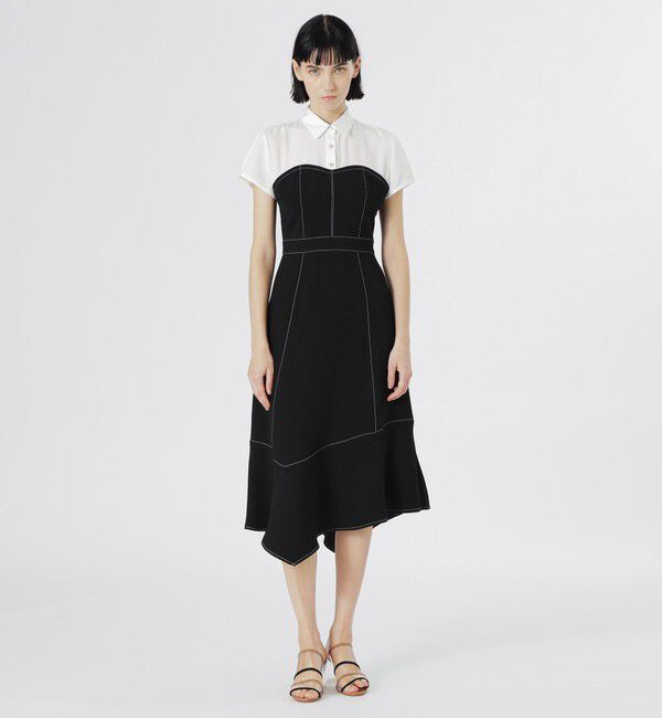  「ビスチェコンビハーフスリーブワンピース」|ワンピース|