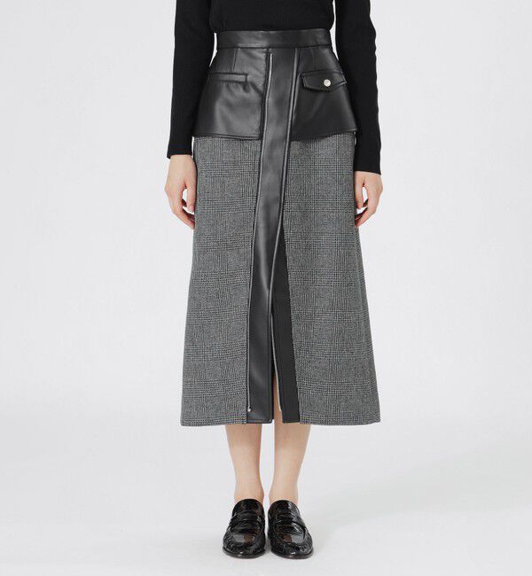  「グレンチェックコンビスカート」|スカート|