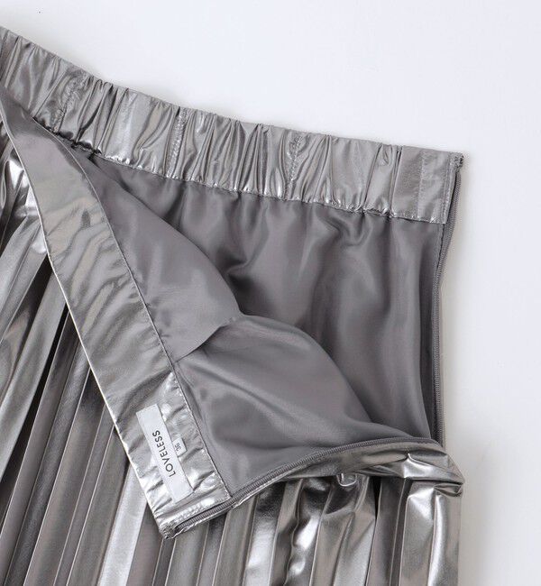  「シャイニーアシンメトリープリーツスカート」|スカート|