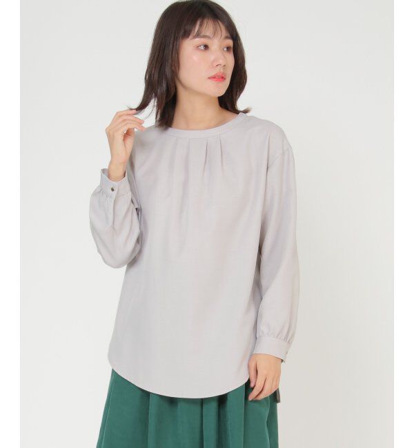 IKKA LOUNGE「タンブラーツイルチュニックワンピース」|ワンピース|ライトグレイ