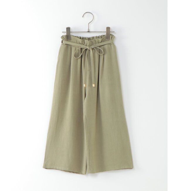 ikka kids「【キッズ】スラブリラックスワイドパンツ（100~160cm）」|その他|グリーン