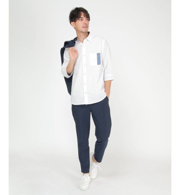 ikka「シアサッカーアンクルパンツ」|その他|