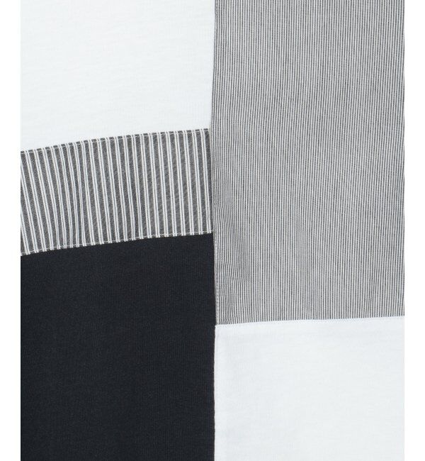 ikka「ストライプミックス切り替えロンT」|Tシャツ・カットソー|