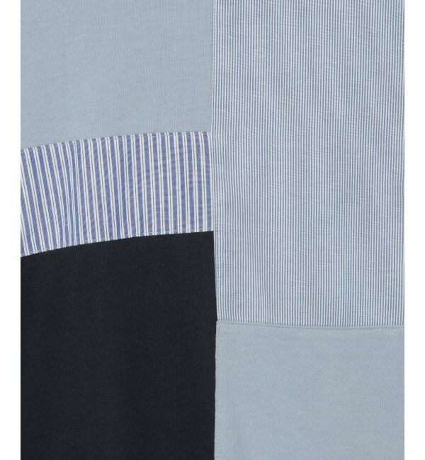 ikka「ストライプミックス切り替えロンT」|Tシャツ・カットソー|