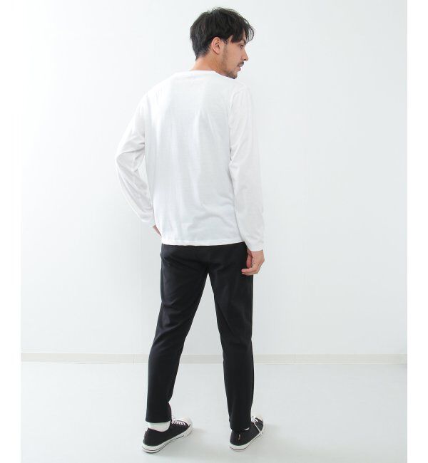 ikka「ストライプミックス切り替えロンT」|Tシャツ・カットソー|