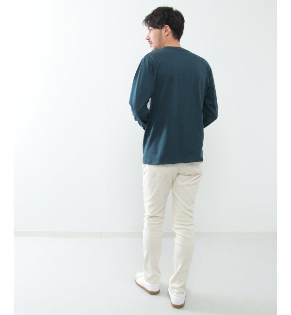 ikka「ストライプミックス切り替えロンT」|Tシャツ・カットソー|