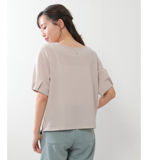 IKKA LOUNGE「前後2WAYリップルプルオーバー」|Tシャツ・カットソー|ローズピンク