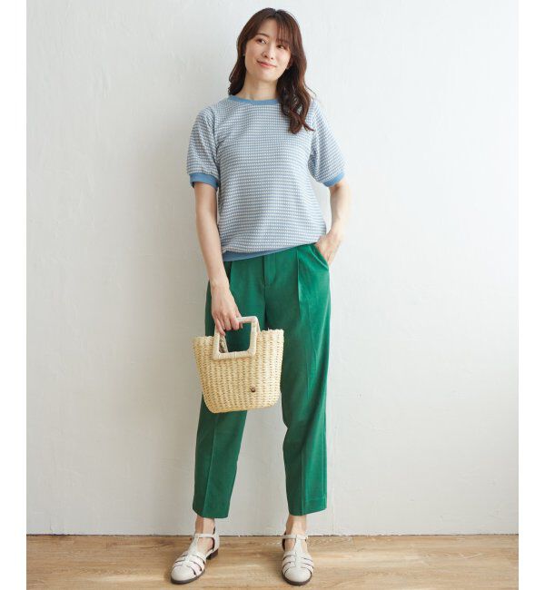 ikka「【雑誌 InRed 6月号掲載】ハニカム柄ジャガードカットソー」|Tシャツ・カットソー|