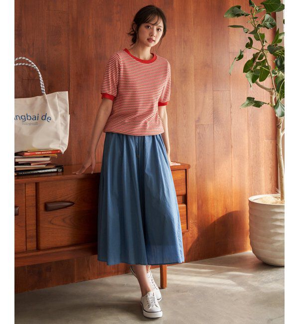 ikka「【雑誌 InRed 6月号掲載】ハニカム柄ジャガードカットソー」|Tシャツ・カットソー|